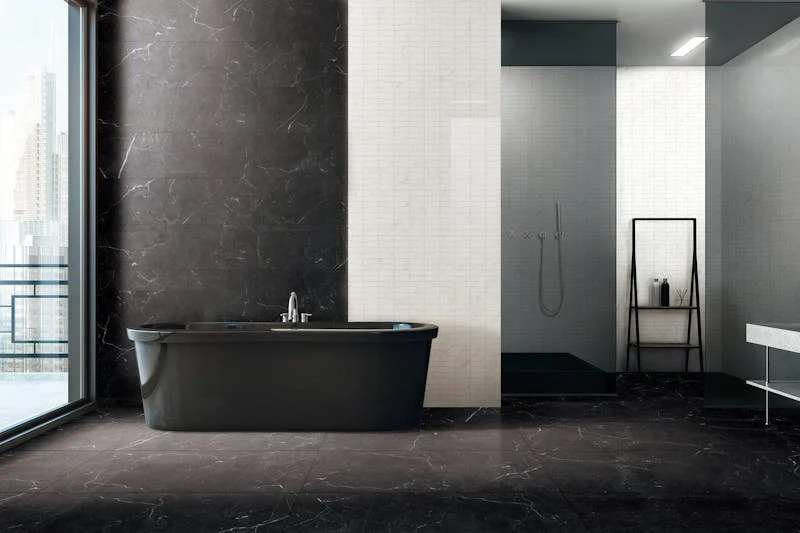 Bathroom remodel with tiled shower in Metro Detroit, Michigan