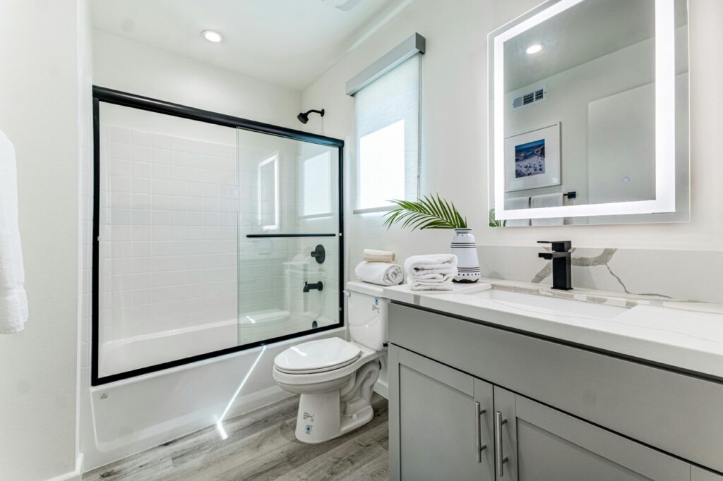 Bathtub installed during a Metro Detroit bathroom remodel