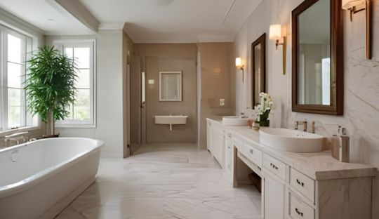 Completed bathroom remodel in Livingston County, Michigan