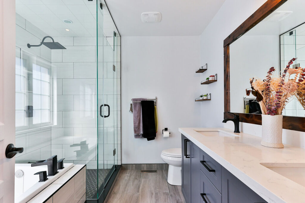 Contemporary bathroom renovation in Metro Detroit, Michigan